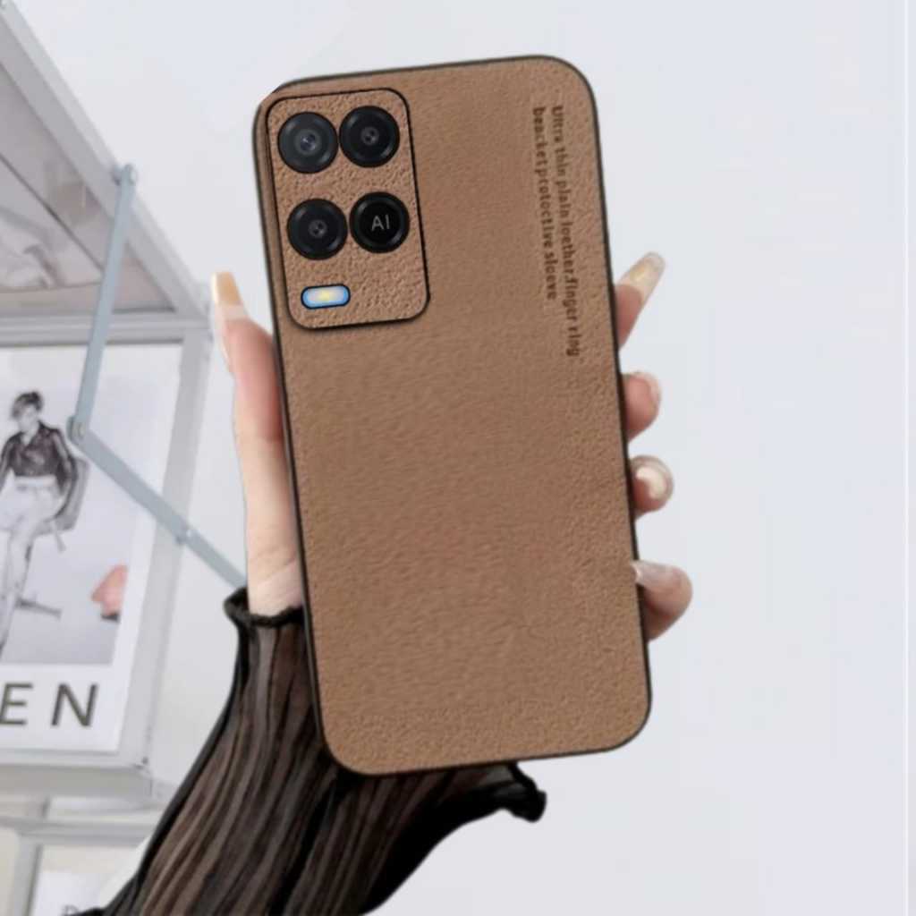 SOFT CASE OPPO A54/A55 LUXURY LICH PLAINLEATHER SILICONE