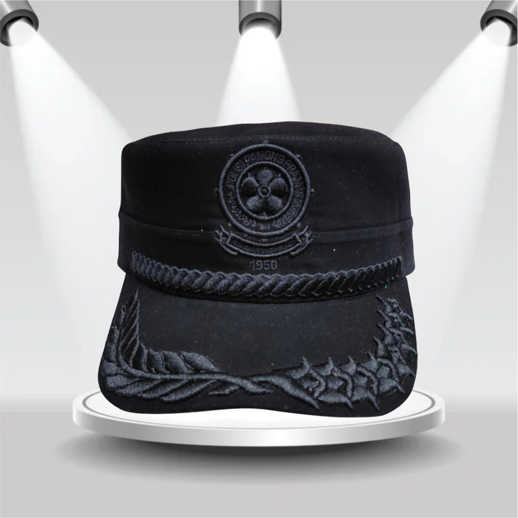 TOPI KOMANDO SATPOL PP PADIKAPAS PAKE LIS HITAM RANTAI