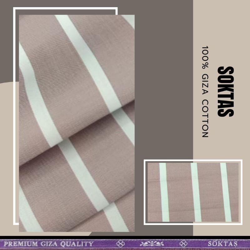 KAIN KATUN GARIS - GARIS | SOKTAS GARIS | KATUN PREMIUM SOKTAS