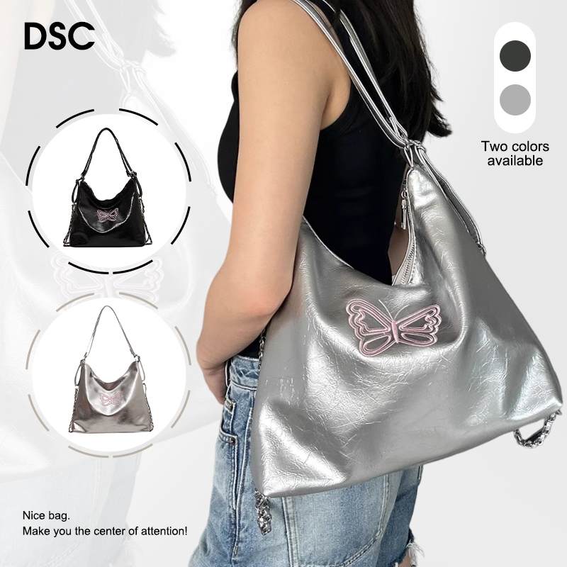 COD Tas Shoulder Wanita Tas Mode Sederhana Ketiak Tas Wanita Rantai Tas Bahu Kapasitas Besar