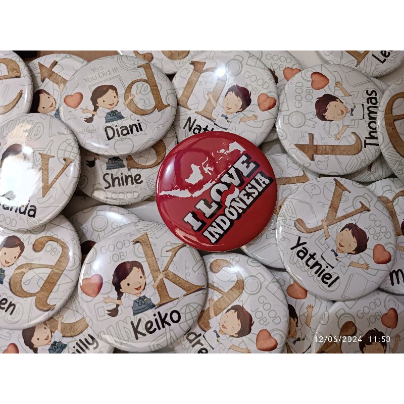 

Pin Nama Hello My Name is Nametag custom nama satuan