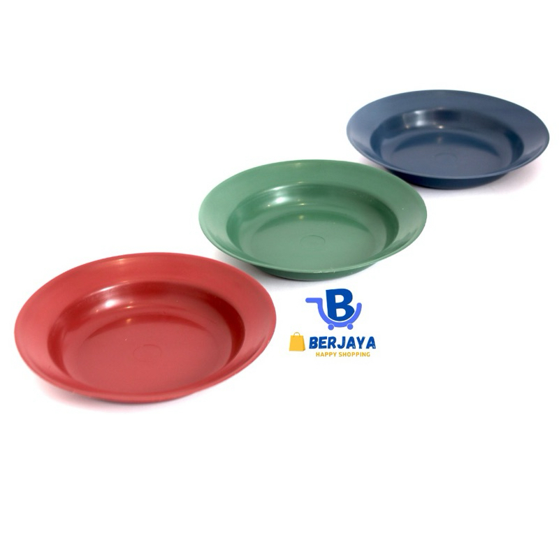 12 pcs Piring makan plastik / Piring makan plastik 23 cm / Piring plastik murah