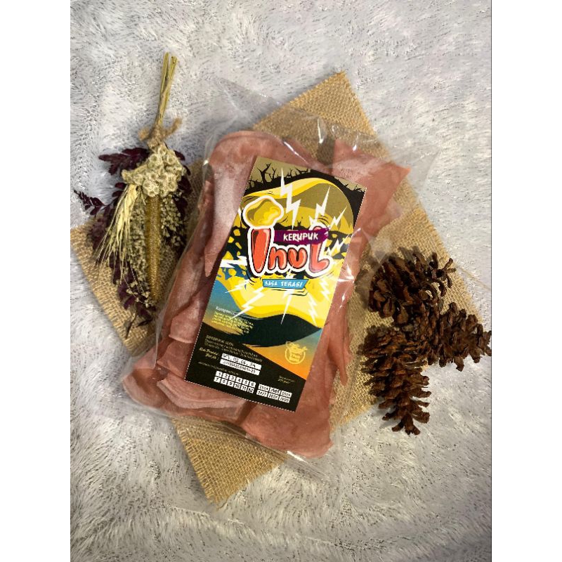

Kerupuk inul varian (TERASI, IKAN) 200gram