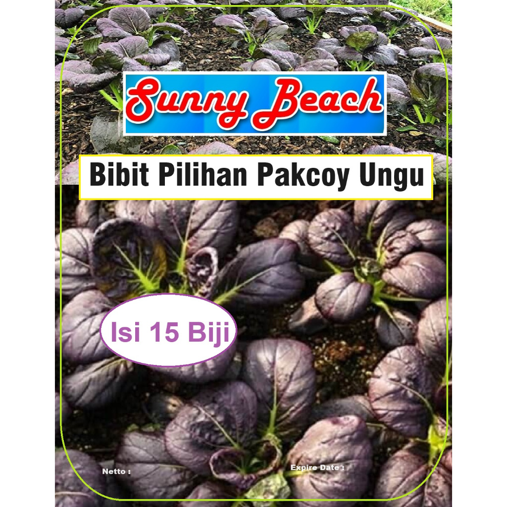 Bibit Pilihan Pakcoy Ungu | Biji Benih Pakcoy Ungu | Biji Bibit Sayur Pakcoy Ungu