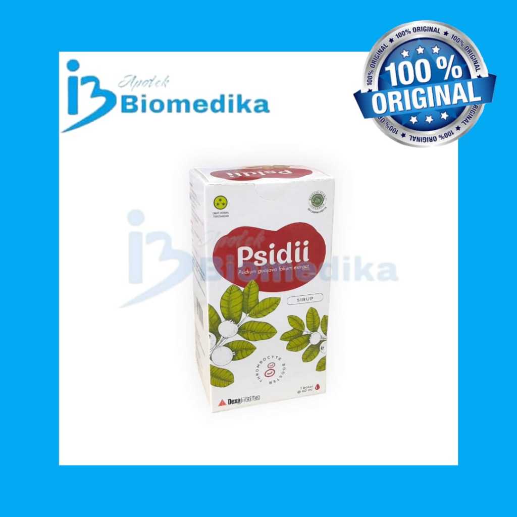 Psidii Sirup Ekstrak Daun Jambu Biji Penambah Trombosit Anak 60 ml