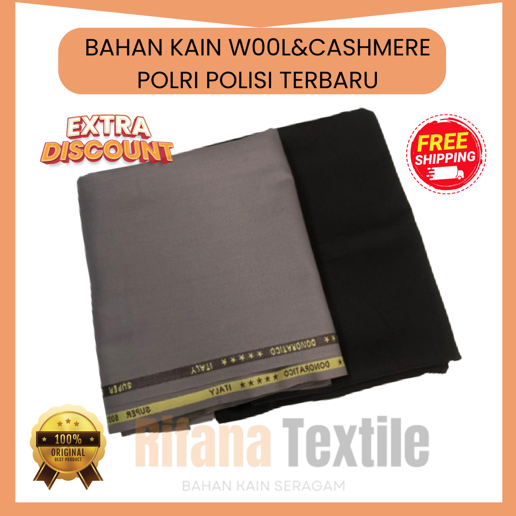 Kain polri/ kain pdh polri/ kain setelan seragam dinas pdh polri wool adem