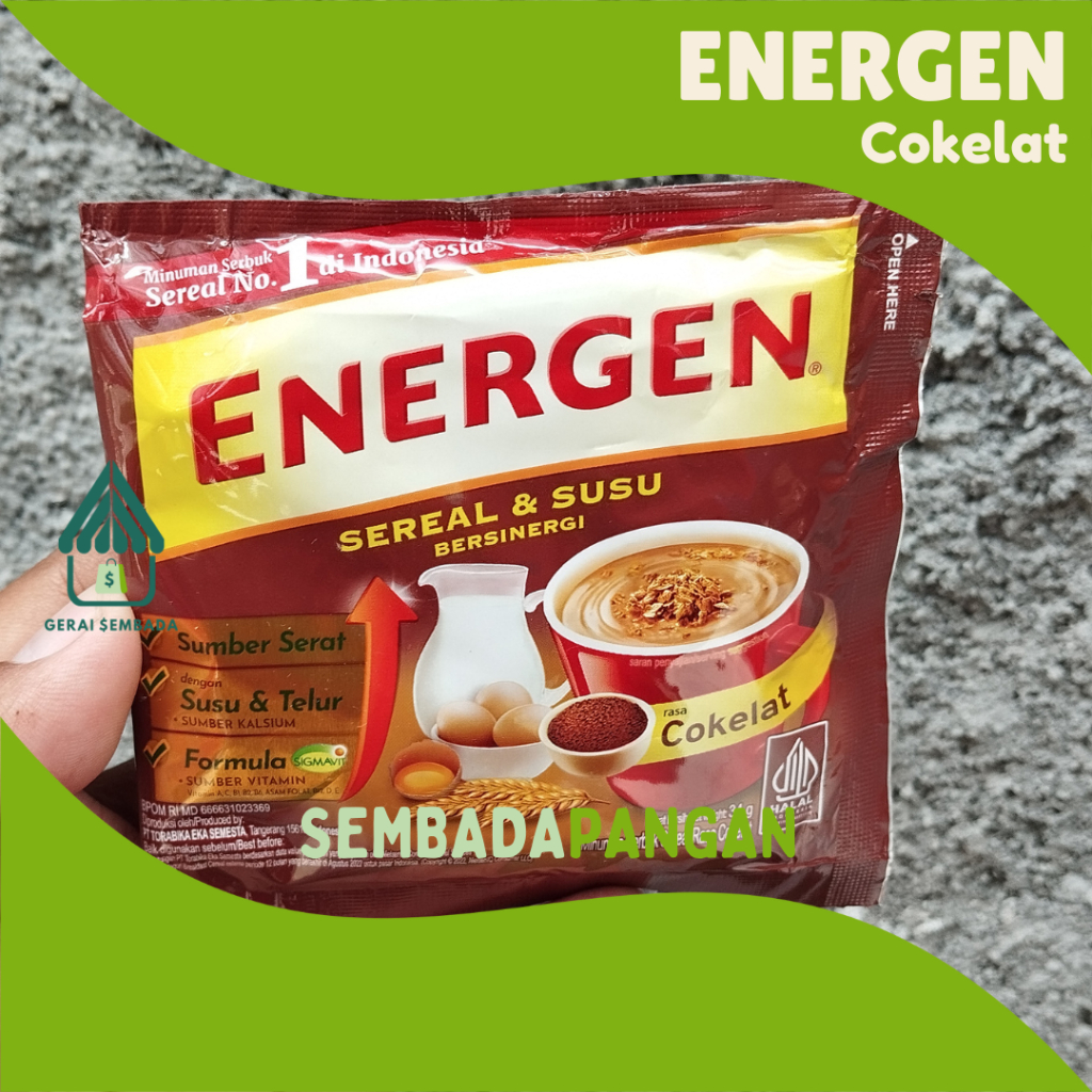 

Energen Sereal Rasa COKELAT kemasan 30 gram - GERAI SEMBADA