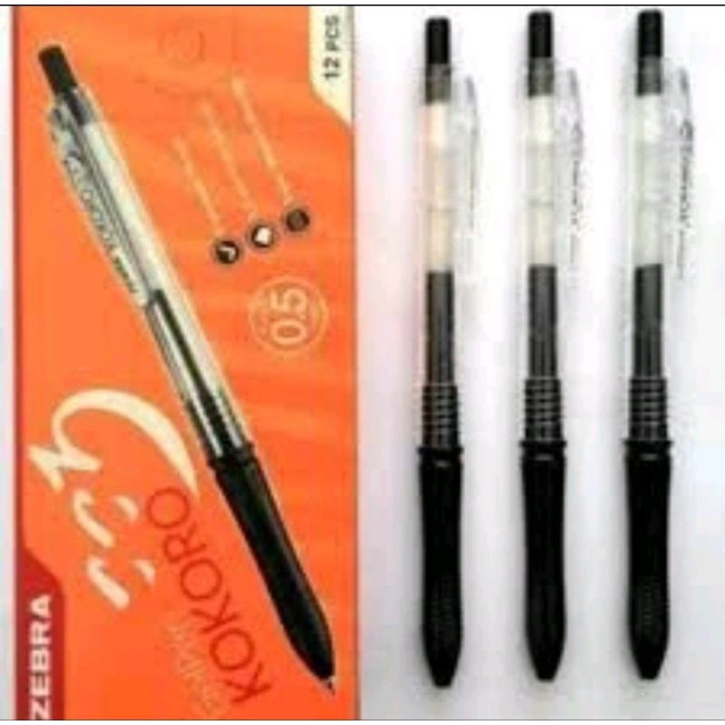 

pulpen zebra kokoro hitam pen hitam