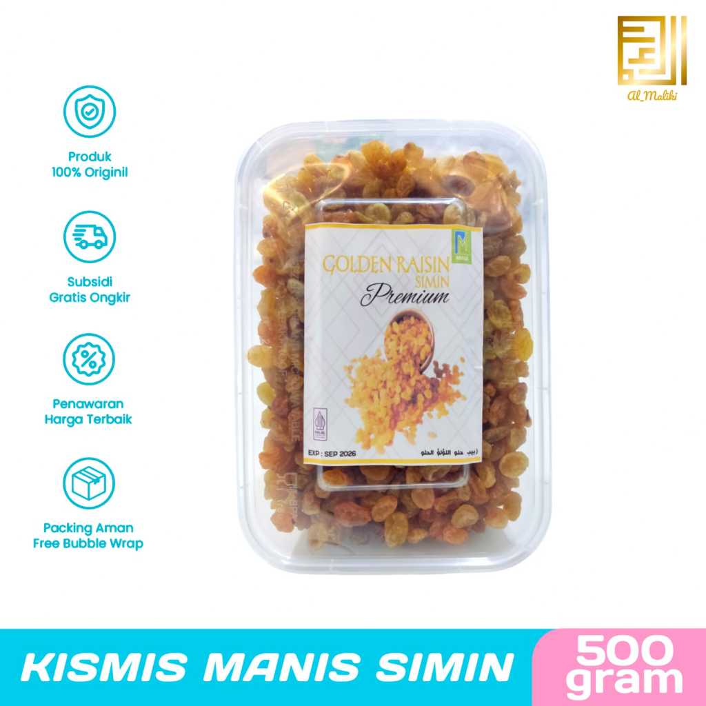 

Kismis Arab Manis 500gram I Golden Raisin Simin Thinwall
