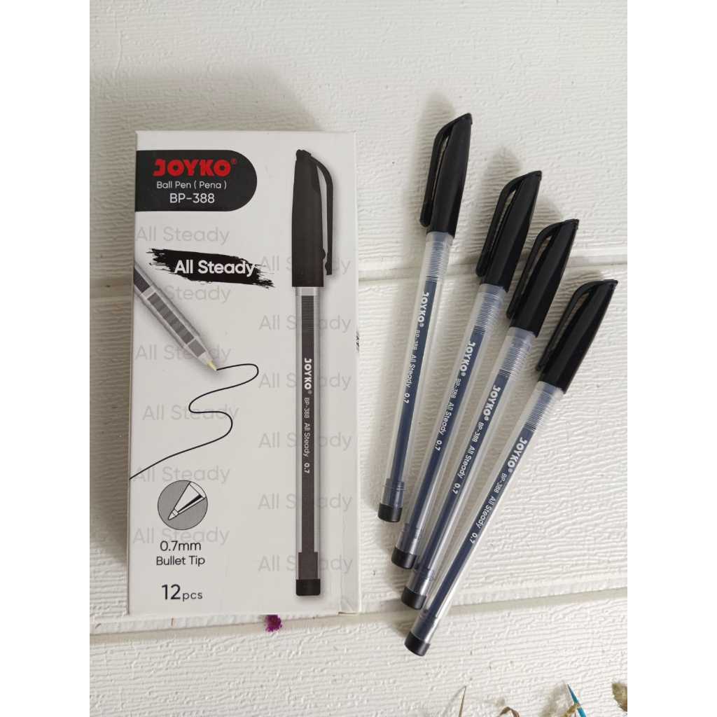 

Bolpen / Pen/ Pulpen Joyko BP-388 All Steady 0.7 mm - Black