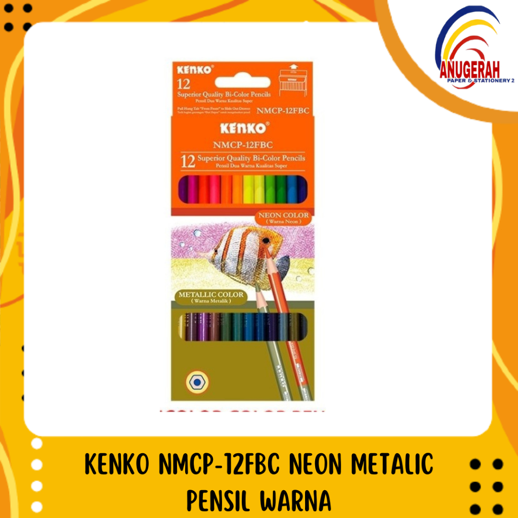 

KENKO NMCP-12FBC NEON METALIC PENSIL WARNA (PCS)