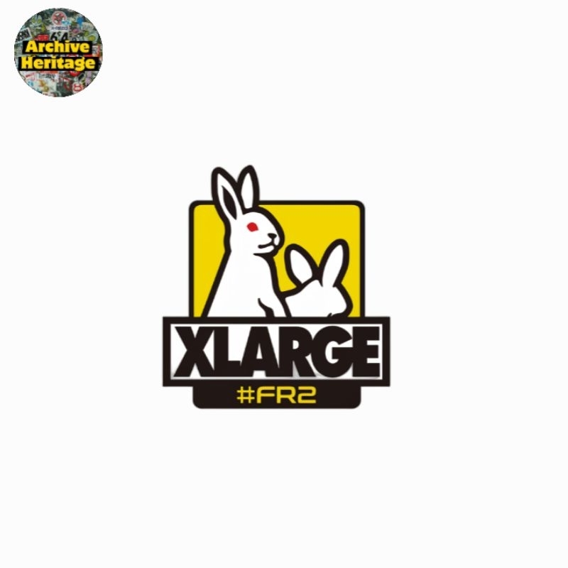 sticker XLARGE #FR2 clothing rabbit logo streetwear stiker
