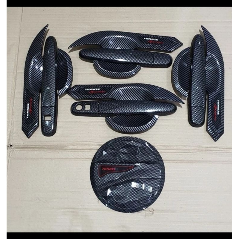 Paket Outer Cover Handle Tank Cover All New Terios 2018-2021 Carbon