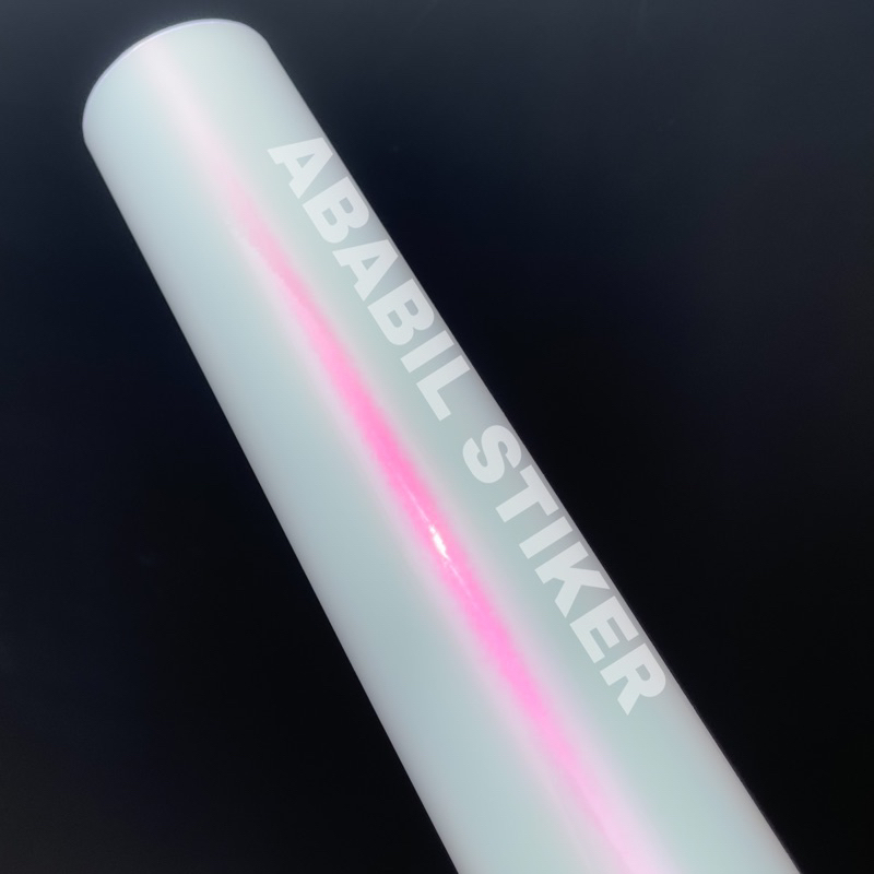 stiker skotlet motor dan mobil warna PUTIH LEMBAYUNG PINK kualitas premium