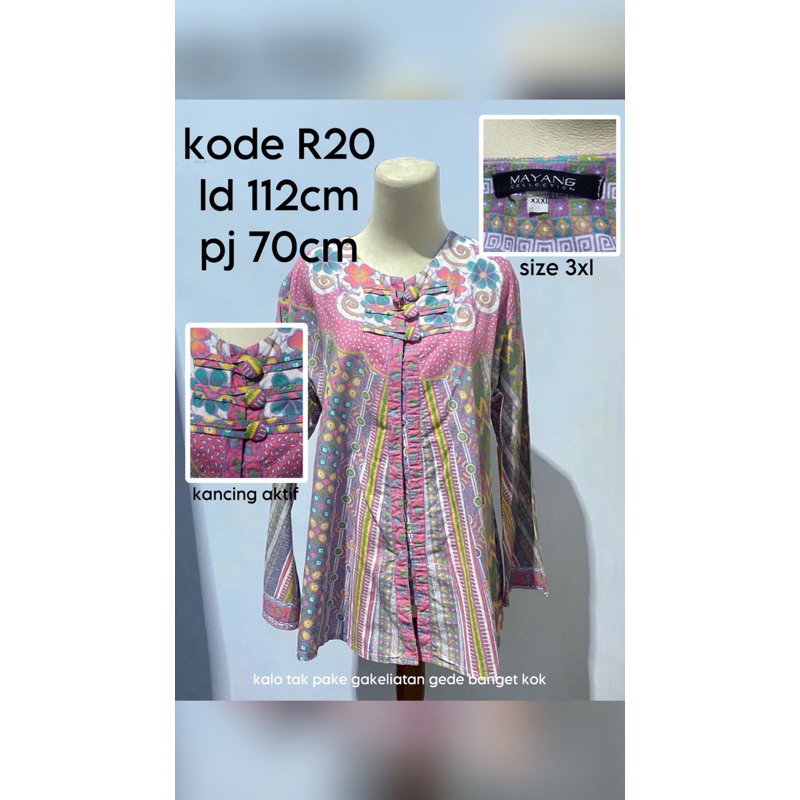 Preloved Kemeja / blouse batik brand mayang collection