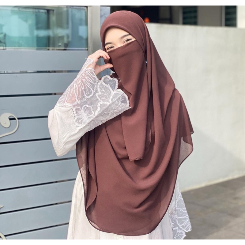 (SET CADAR) hijab segiempat oval jumbo ala malaysia set cadar