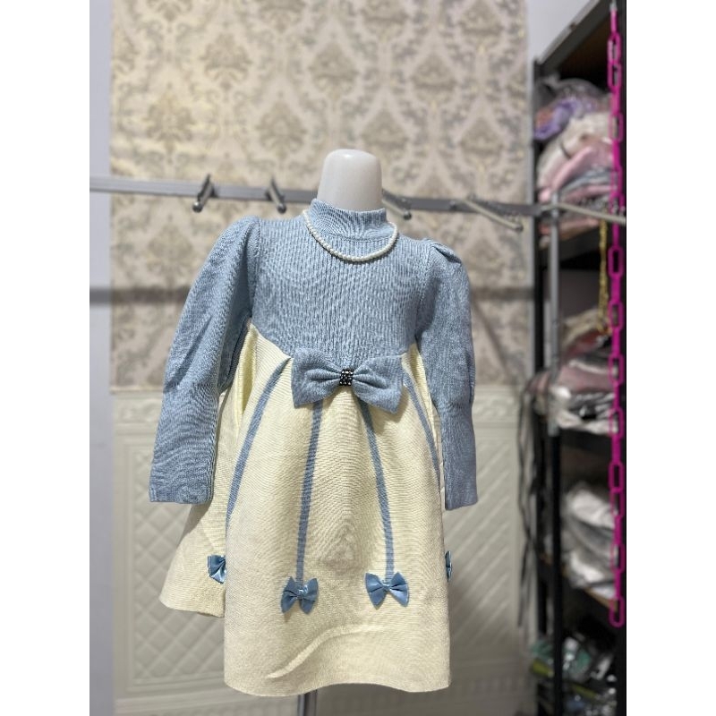 dress rajut anak perempuan import