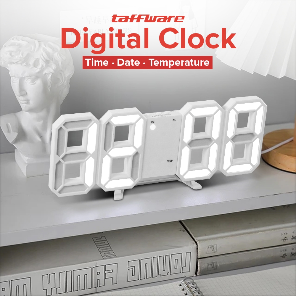 Taffware Jam Meja LED Digital Clock / Jam Meja / Jam LED/ Jam Digital
