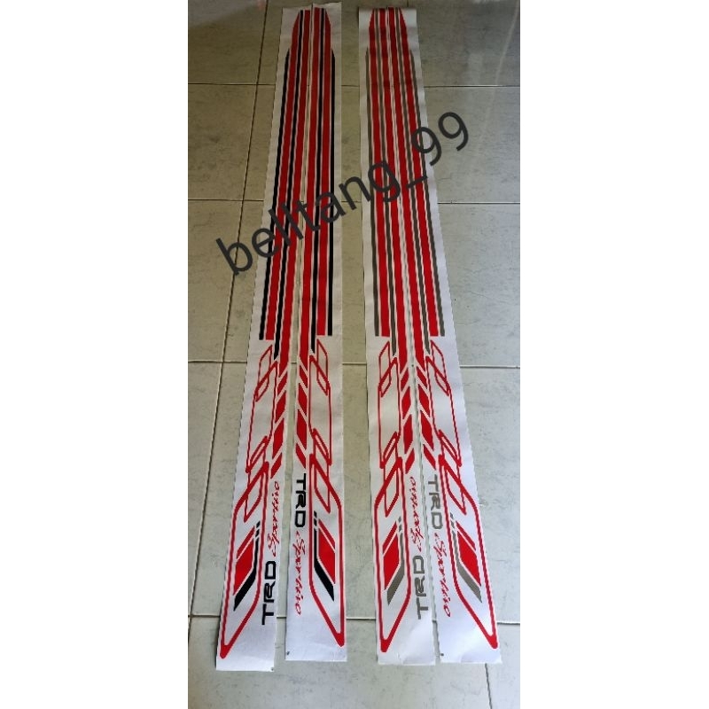 Stiker trd sportivo avanza cayla innova/sticker trd sportivo universal/stiker trd sportivo universal