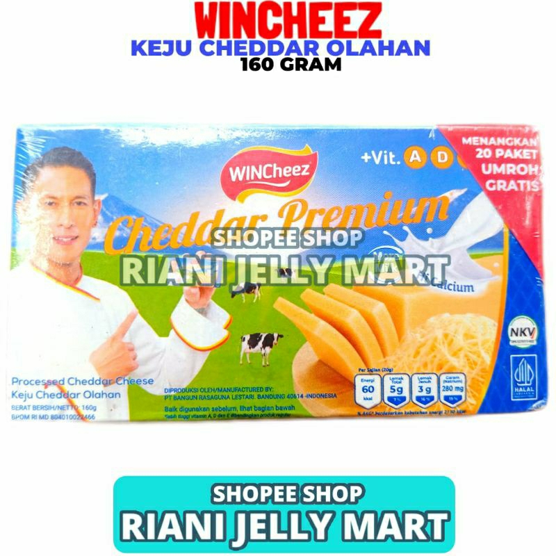 

Wincheez Keju Cheddar Olahan Premium 160 Gram