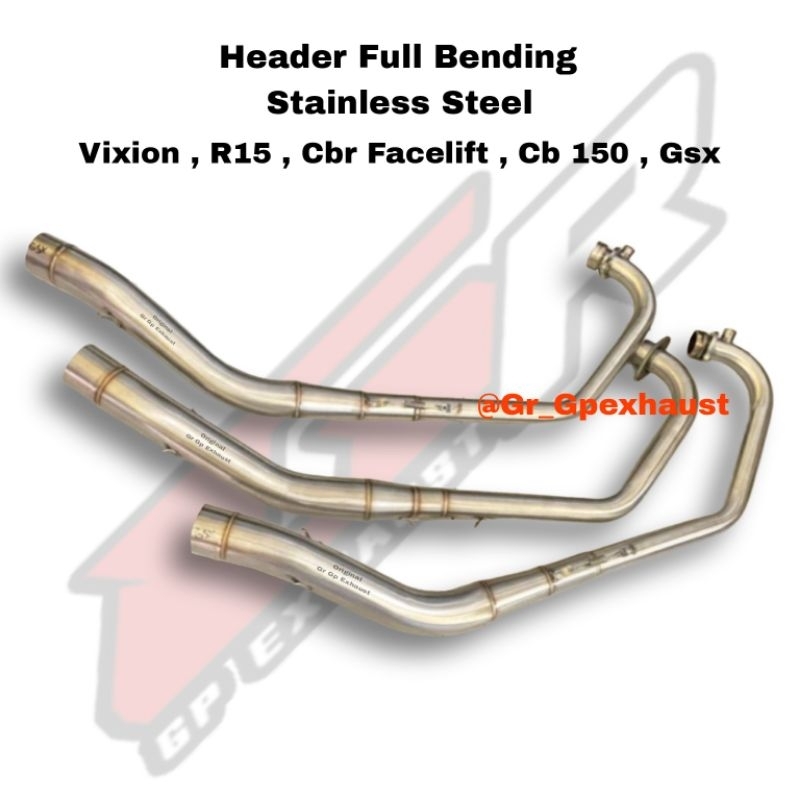 leher/header bending vixion , cb150 , cbr150 , gsx ,r15 original gr