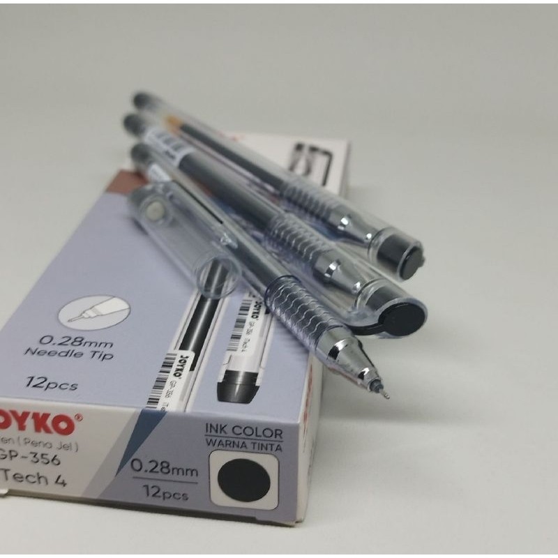 

Pulpen Hitech Joyko iTech 4 GP-356 0.28mm Warna Tinta Hitam 1Pak Isi 12 Pcs