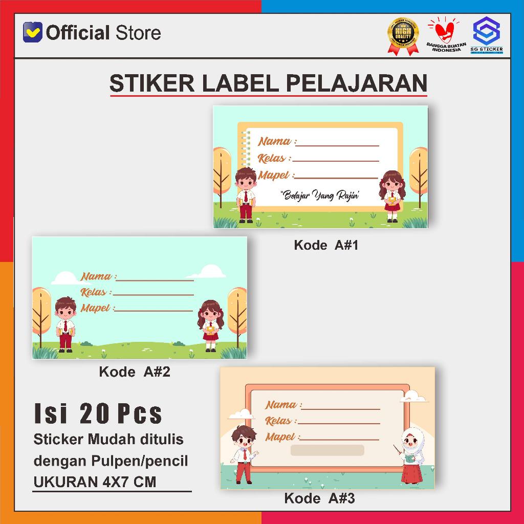 

Stiker Mapel - Label Buku Pelajaran Sekolah - Stiker mata pelajaran A1 Isi 20 pcs