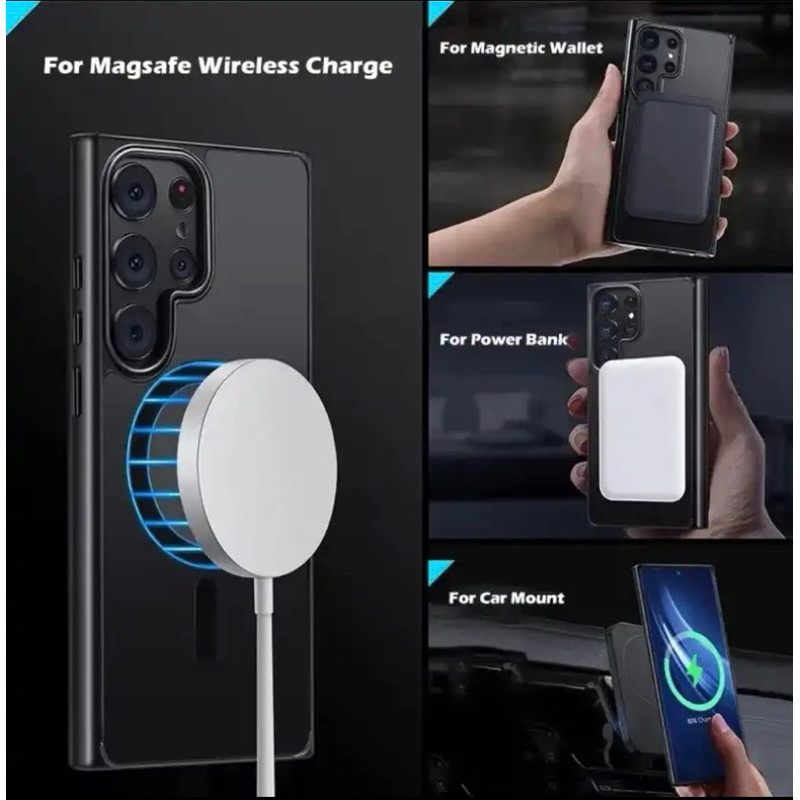 BIG SALE ORI 100% Case Magsafe Hybird Black Matte Edition SAMSUNG S20 FE S21 FE S23 FE S22 S22+ S23