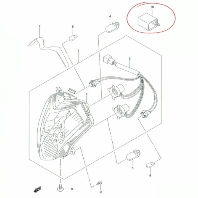 RELAY FLASHER SEIN SEN SATRIA F FU 150 OLD BARONG ASLI ORI SGP TERLARIS 38610-35491-000