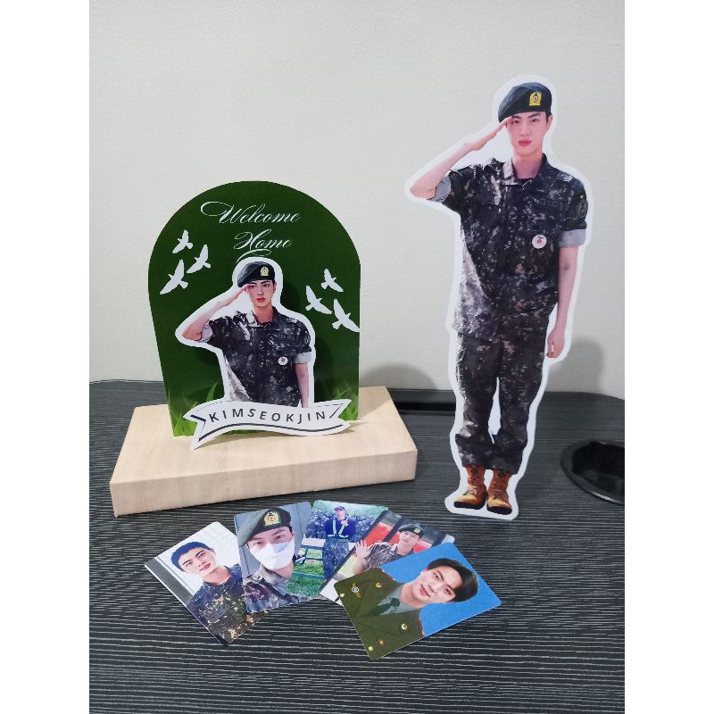 (BTS) Kim Seokjin Wajib Militer || Standee, Photocard, Pop Up Picture Satu Set (Bisa Order Custom)