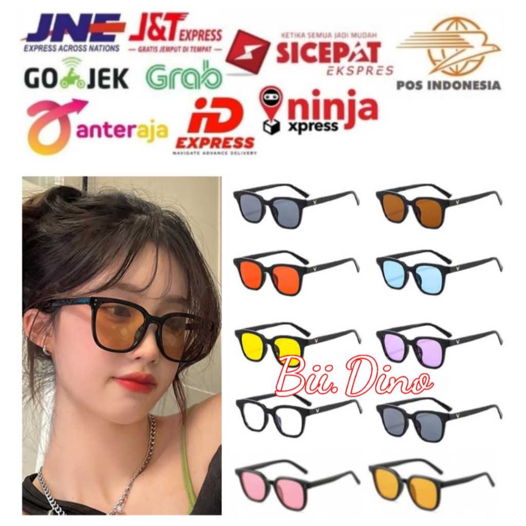 Kacamata Candy Color Wanita Pria Kaca Mata Hitam Warna Warni Permen Keren Korea Fashion