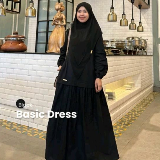 BASIC DRESS (GAMIS SAJA) BY AURORA HIJAB // GAMIS POLOS KATUN // GAMIS KATUN PREMIUM // GAMIS POLOS 