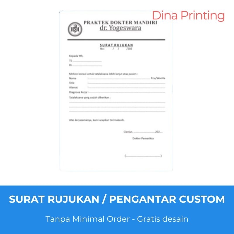 

Cetak Surat Rujukan/ Surat Pengantar 1/2 Folio Free Desain
