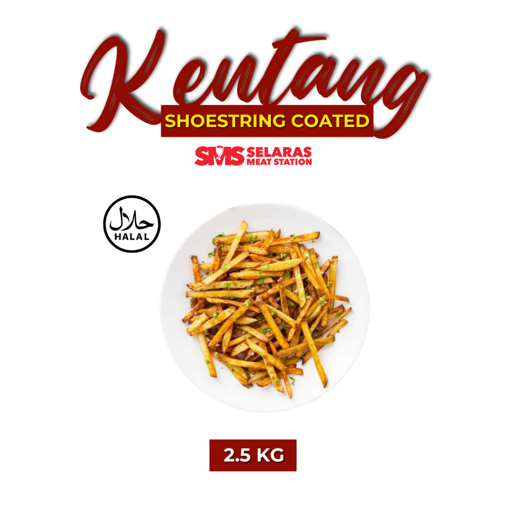 

Kentang Shoestring Coated 2.5 Kg Frozen Tangerang