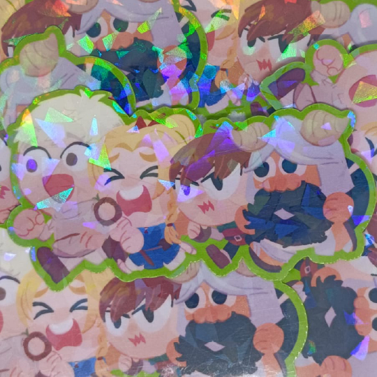 

Dungeon Meshi Laios team Hologram Sticker