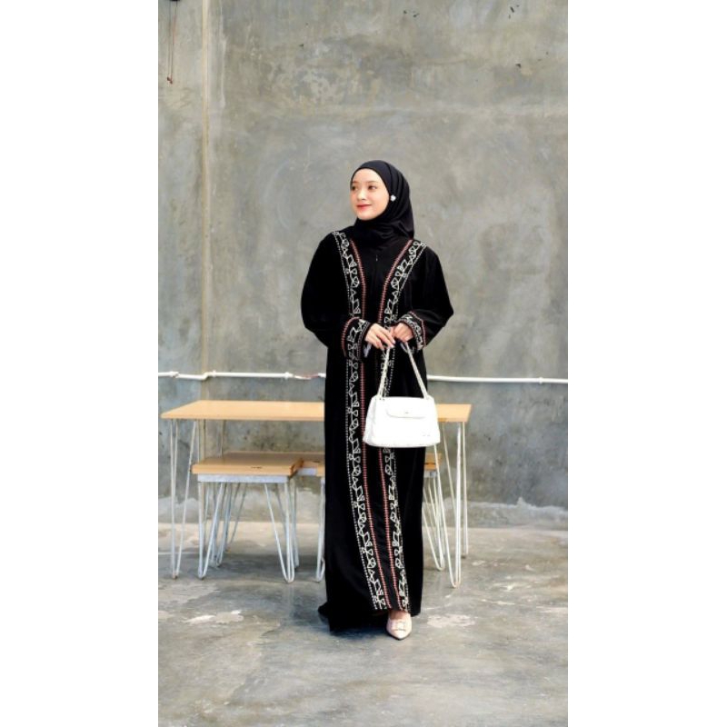 Abaya Zinda Gamis Jubah Hitam Arab Turki Turky Maroko Mesir Saudi Madinah Dubai India Murah Umroh Ha