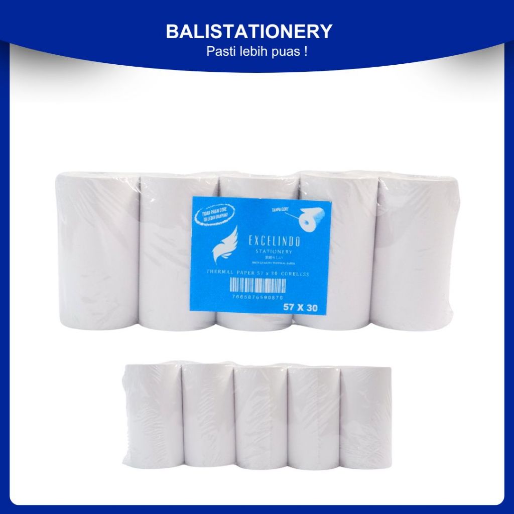 

Kertas Thermal Struk Kasir Paper Roll Excelindo 57 x 30 mm
