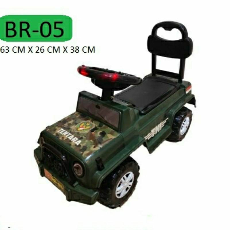 BR Mainan Tolocar Mobil Tentara Dan Polisi, Mobil Dorong Anak Tolocar