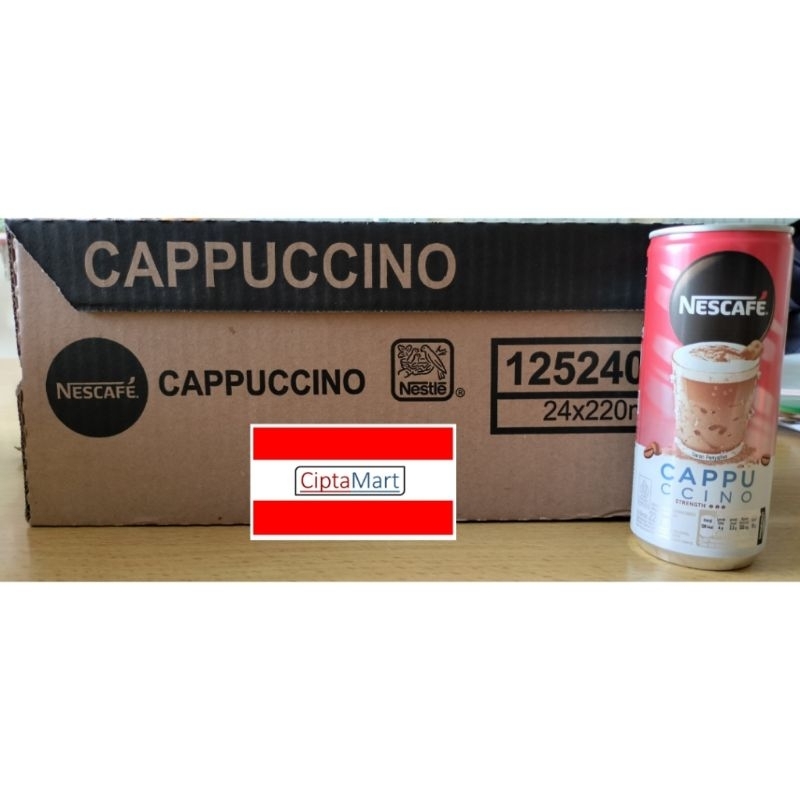 Nescafe Kaleng Cappuccino 24 x 220 ml