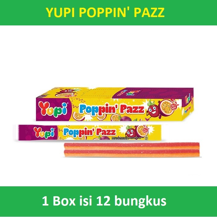 

yupi poppin pazz rasa markisa | box isi 12 bks