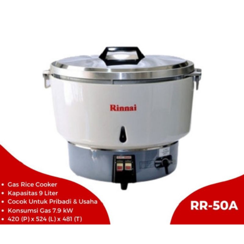 Rice Cooker Gas Rinnai RR-50A/Rinnai Rice Cooker Gas/Penanak Nasi Gas Jumbo