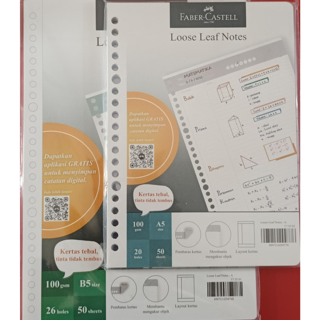 

Faber-castell Loose Leaf Notes A5-B5