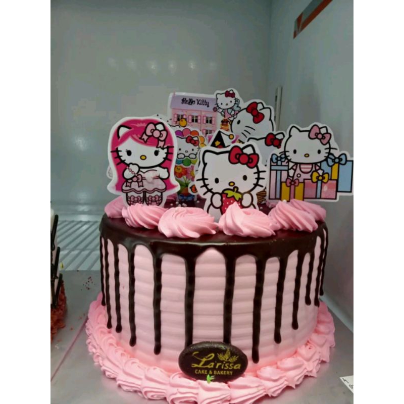 Kue tart hello kitty - kue ulang tahun karakter hello kitty - cake ultah anak perempuan