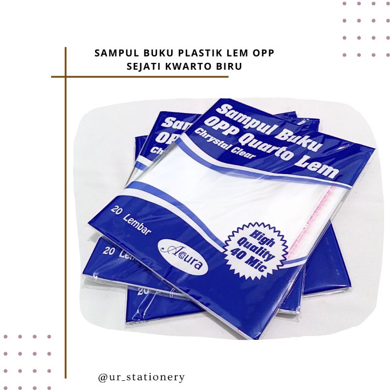 

SAMPUL BUKU OPP KWARTO LEM/SAMPUL BUKU BENING/SAMPUL BUKU PLASTIK
