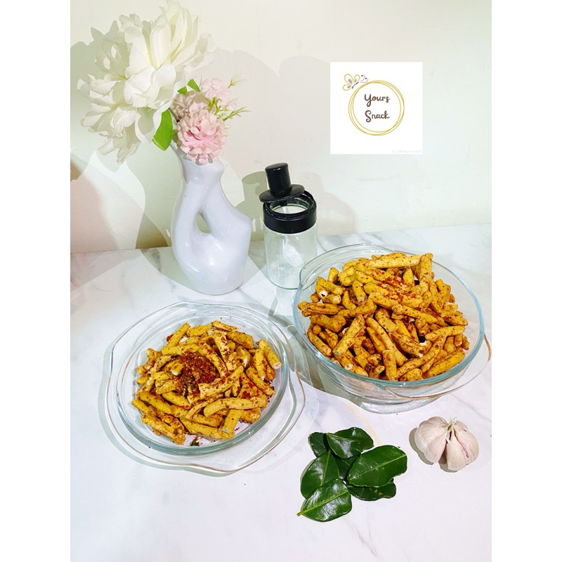 

Yourssnack Basreng Pedas Gurih/Basreng Pedas Daun Jeruk Terasi