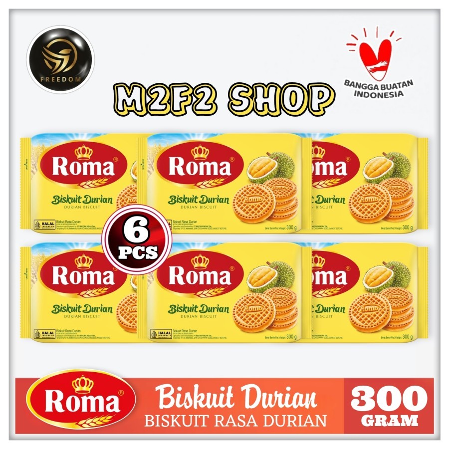 

Roma Biskuit Rasa Durian Biscuit - 300 gr (Kemasan 6 Pcs)