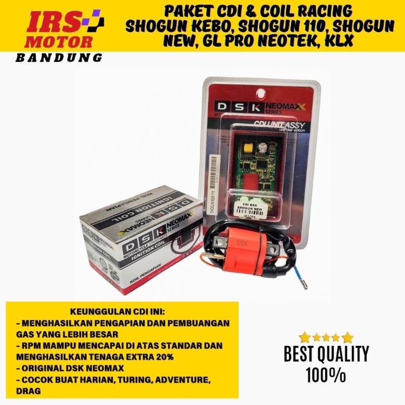 PAKET UPGRADE CDI KOIL COIL RACING SHOGUN KEBO SOGUN 110 NEW GL PRO NEOTECH MEGAPRO LAMA PENGAPIAN B