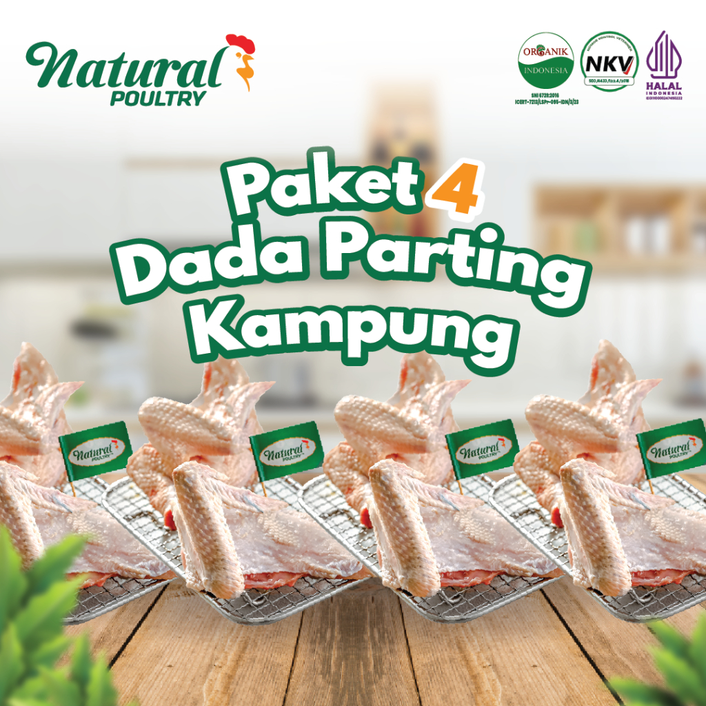 

Paket 4 Dada Ayam Kampung Asli (300 gram) - Natural Poultry