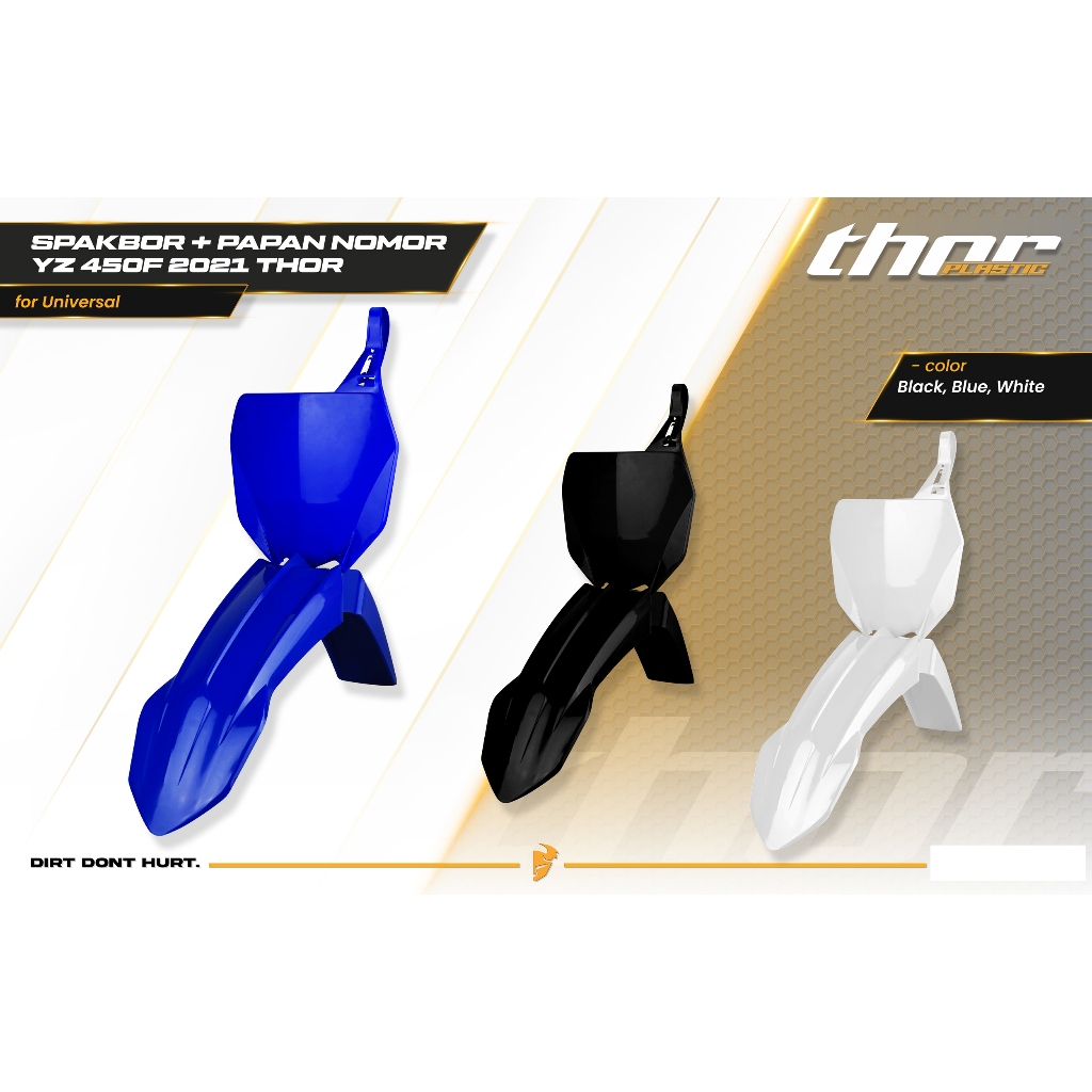 Spakbor Depan Cover Nomor YZ 450F 2021 Trail Plastik Thor