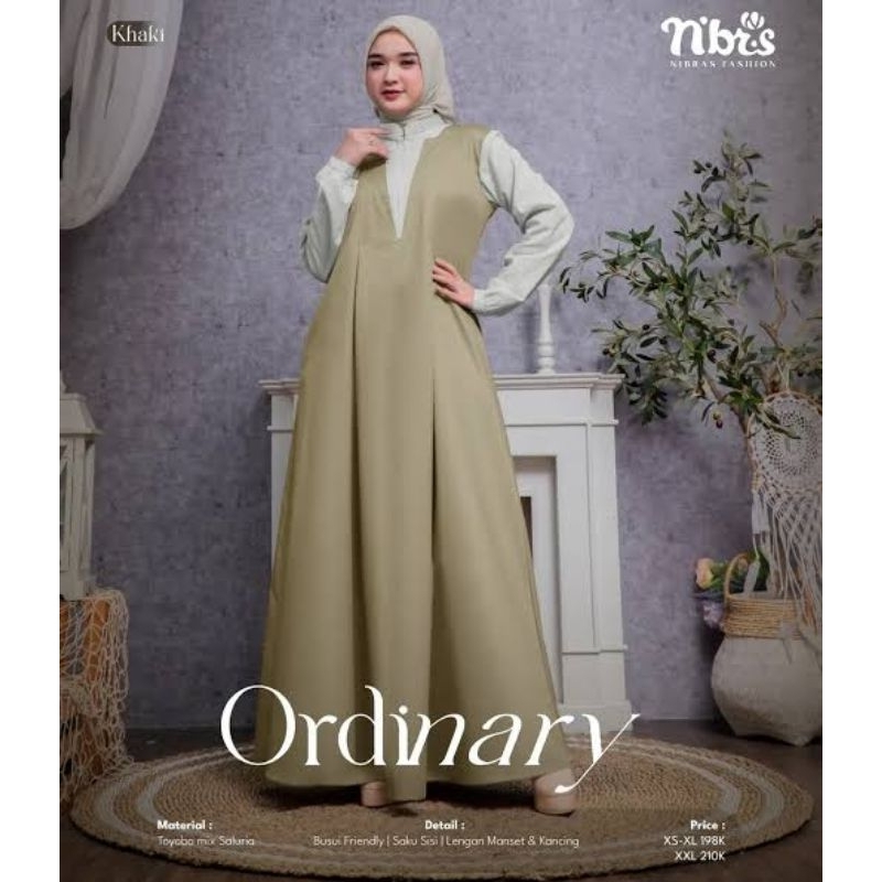 Gamis Nibras Ron 014 Khaki